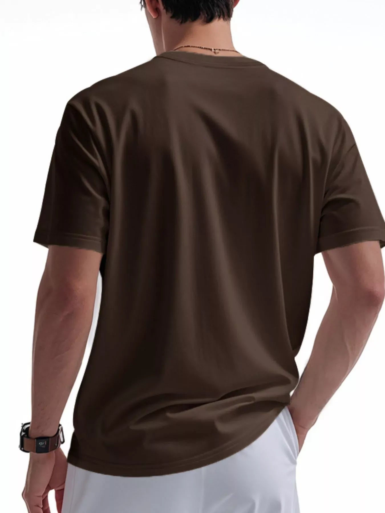 Men's Casual Button Detail Short Sleeve T-Shirt | The Nichole Collection