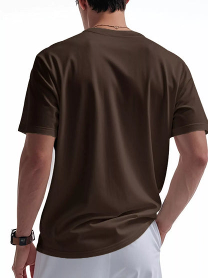 Men's Casual Button Detail Short Sleeve T-Shirt | The Nichole Collection