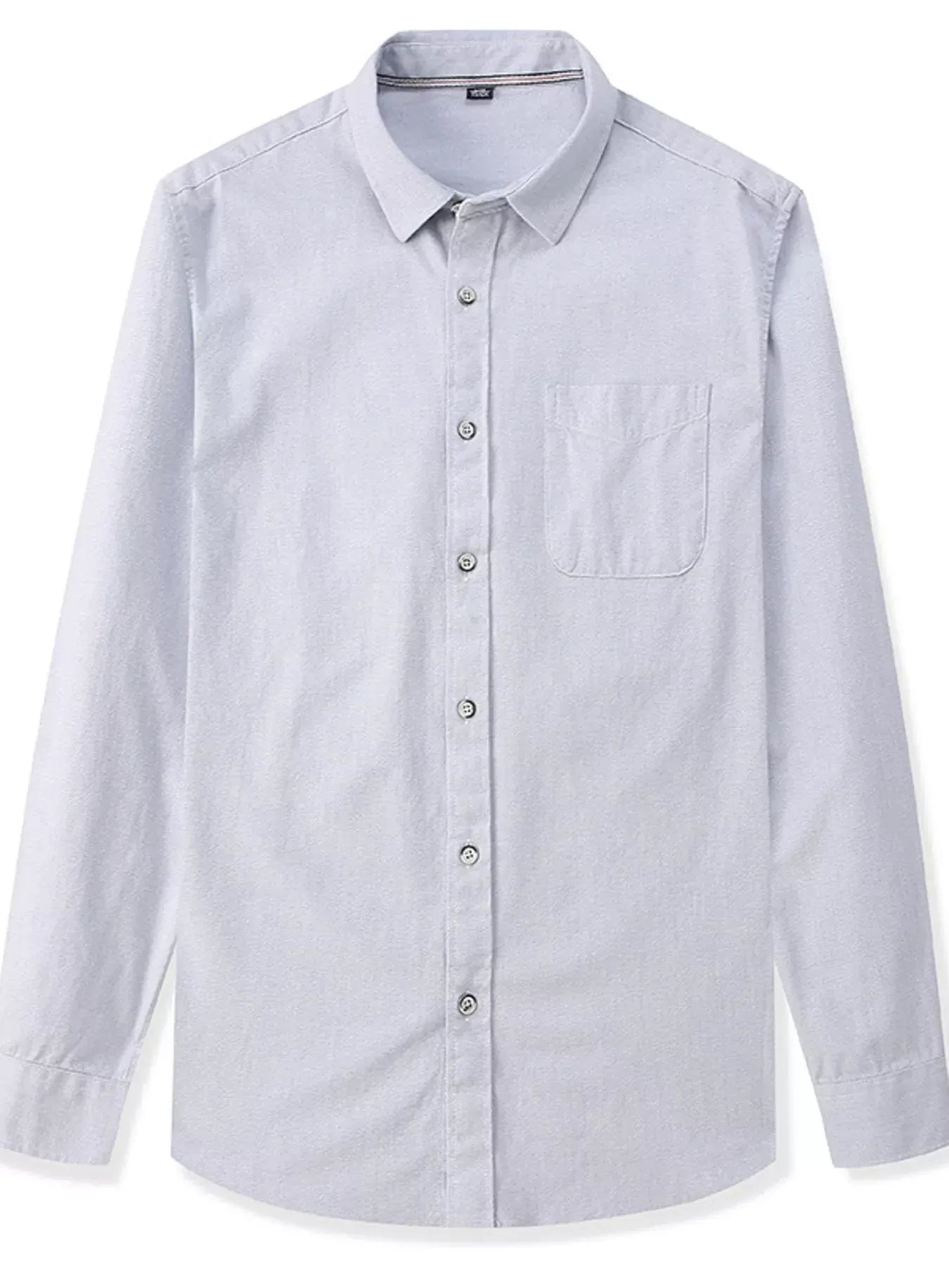 Men's Full Size Casual Long Sleeve Button-Down Shirt Plus Size Light Blue / S Trendsi