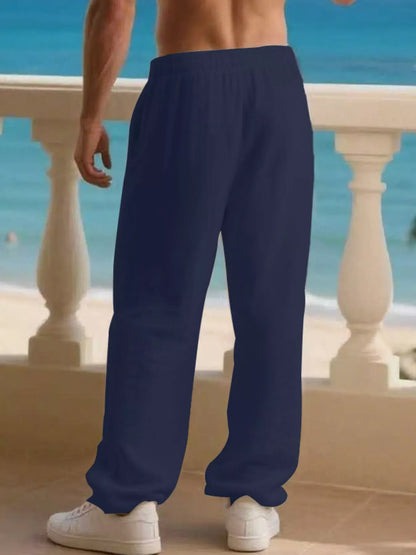 Men's Full Size Casual Loose Linen Pants Plus Size The Nichole Collection