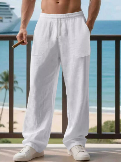 Men's Full Size Casual Loose Linen Pants Plus Size The Nichole Collection