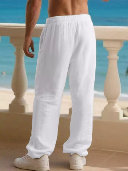 Men's Full Size Casual Loose Linen Pants Plus Size The Nichole Collection