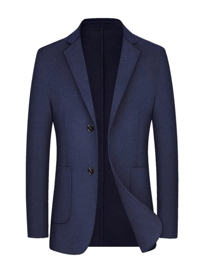 Men's Full Size Classic Fit Button Up Blazer Plus Size Navy / S The Nichole Collection - Official Site
