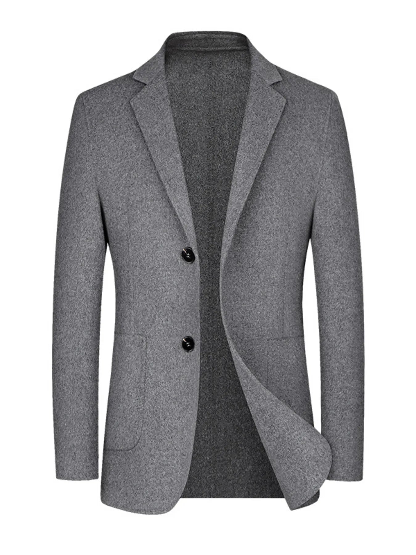 Men's Full Size Classic Fit Button Up Blazer Plus Size Grey / S The Nichole Collection - Official Site