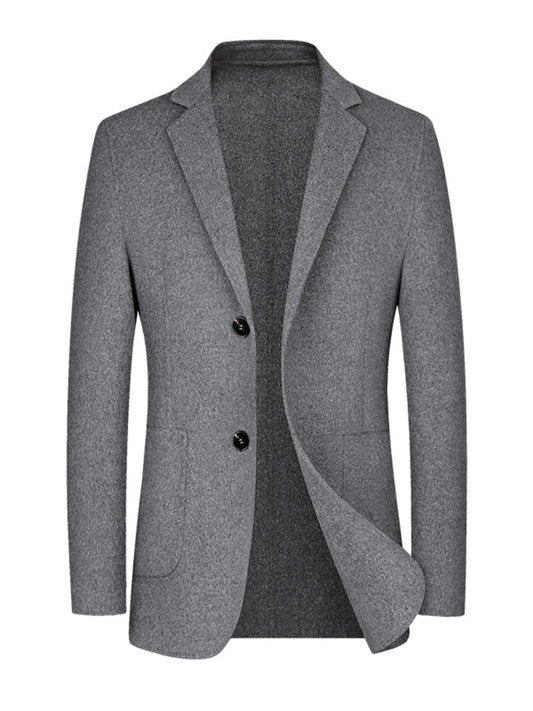 Men's Full Size Classic Fit Button Up Blazer Plus Size Grey / S The Nichole Collection - Official Site