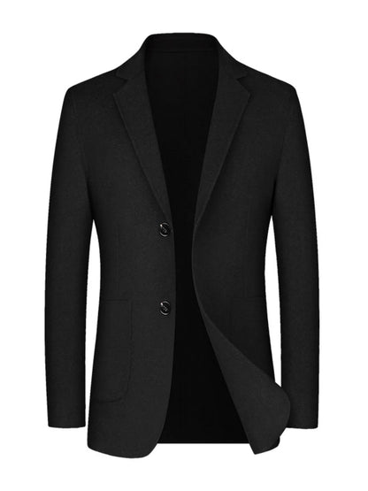 Men's Full Size Classic Fit Button Up Blazer Plus Size Black / S The Nichole Collection - Official Site