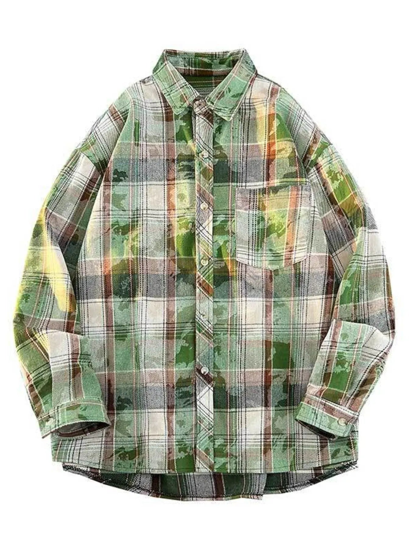 Men's Plaid Print Long Sleeve Shirt | The Nichole Collection
