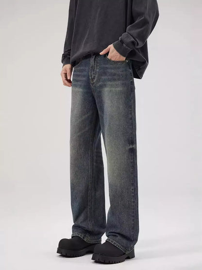 Men's Vintage Wash Relaxed Fit Jeans | The Nichole Collection