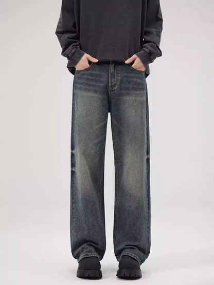 Men's Vintage Wash Relaxed Fit Jeans | The Nichole Collection