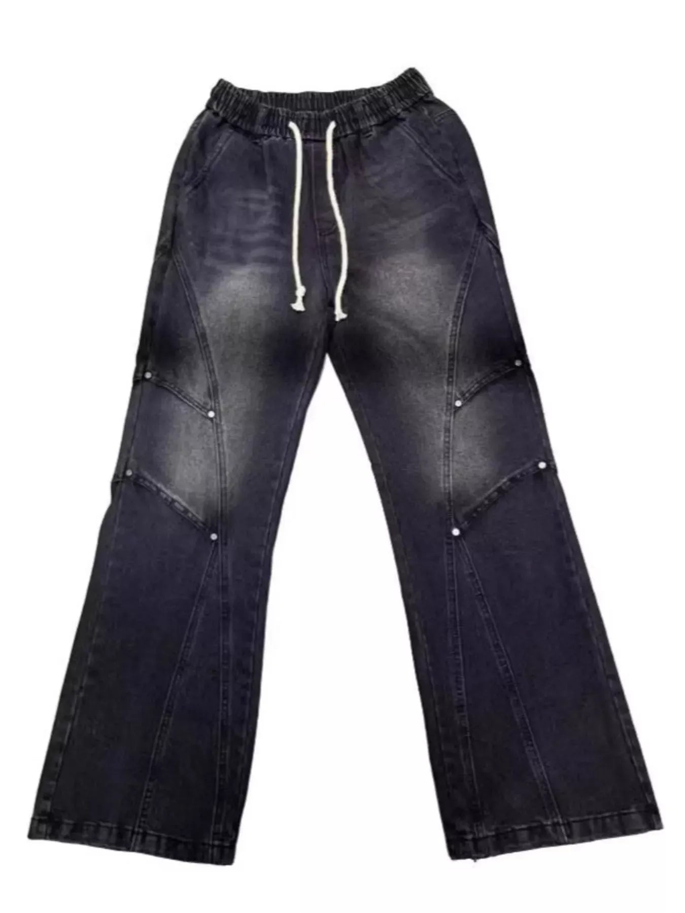 Men's Full Size Vintage Wash Wide Leg Jeans Plus Size The Nichole Collection