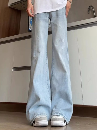 Men's Washed Flare Jeans | The Nichole Collection