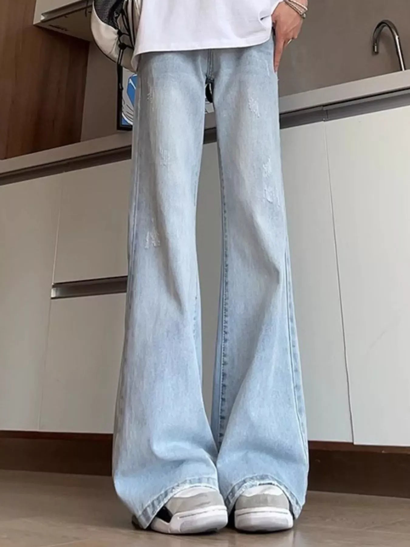 Men's Washed Flare Jeans | The Nichole Collection