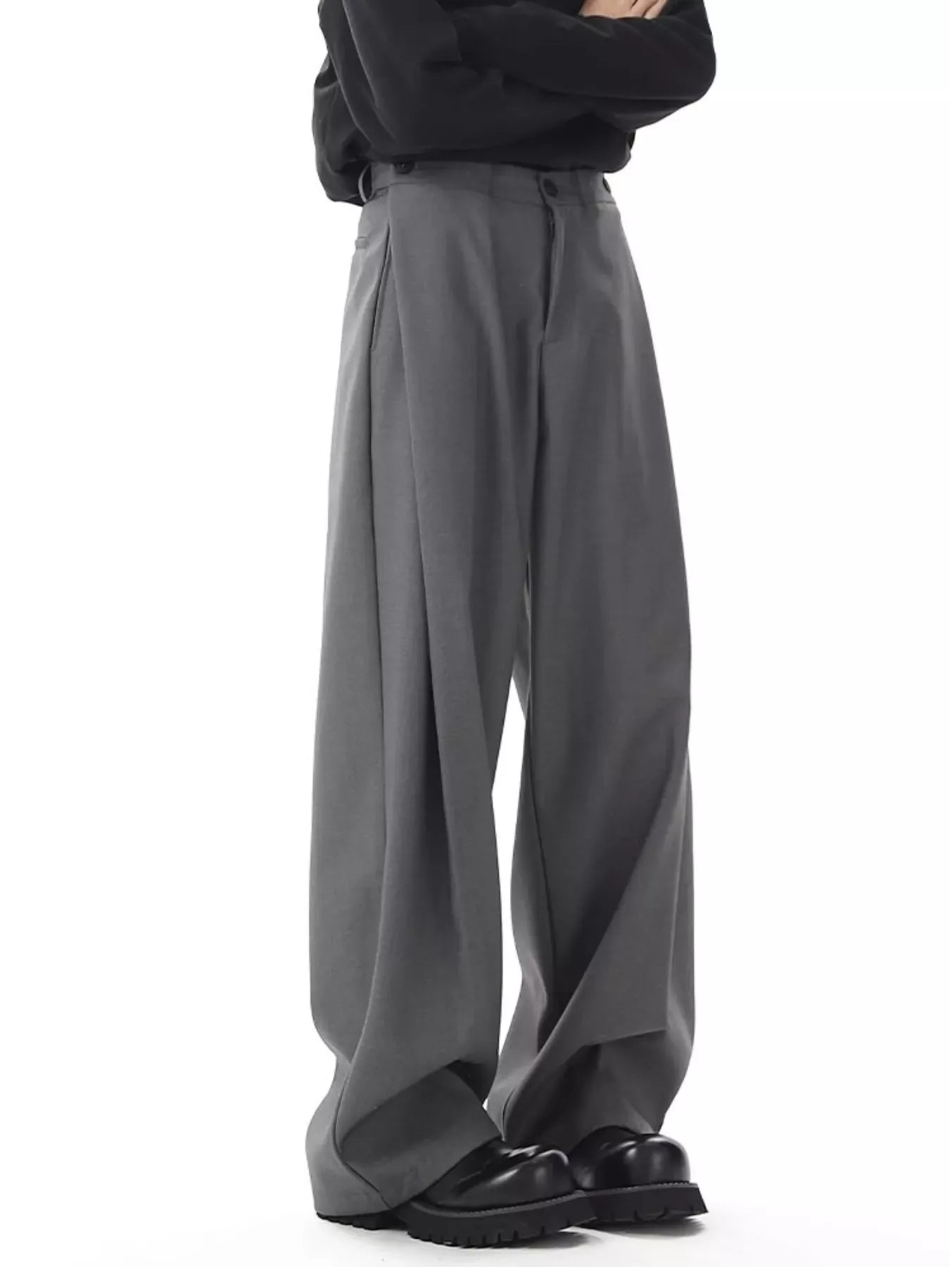 Men's Wide Leg Flowy Dress Pants | The Nichole Collection