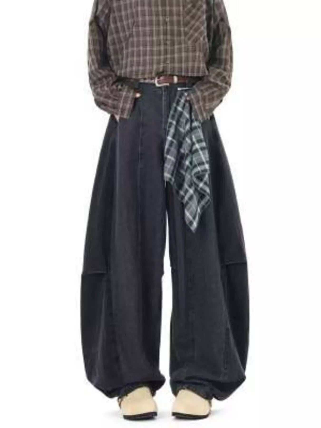 Men's Full Size Wide Leg Vintage Wash Jeans Plus Size Black / S The Nichole Collection