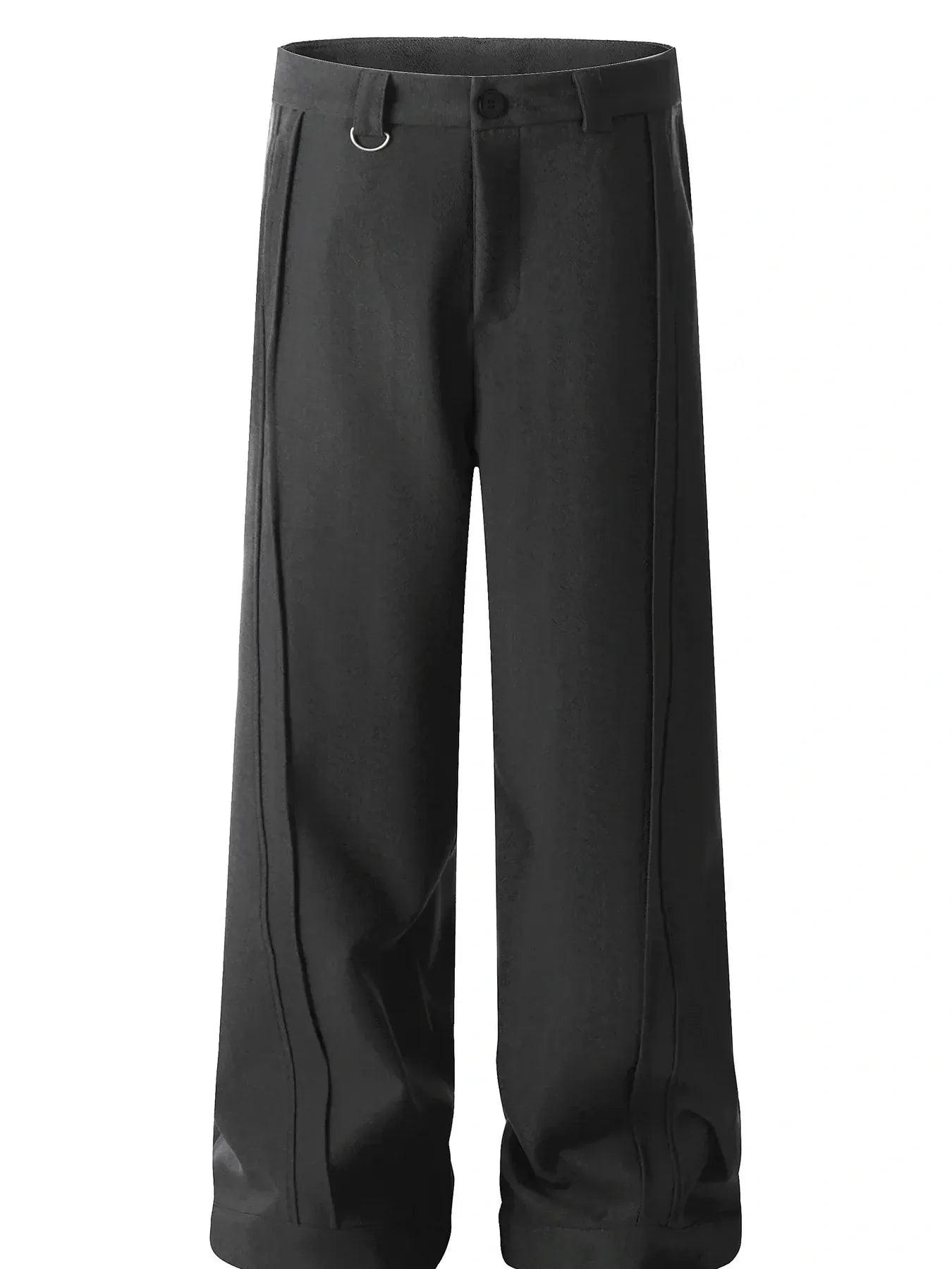 Men’s High-Waist Loose-Fit Dress Pants – Boardroom to Night Out Dress Pants Grey / S The Nichole Collection
