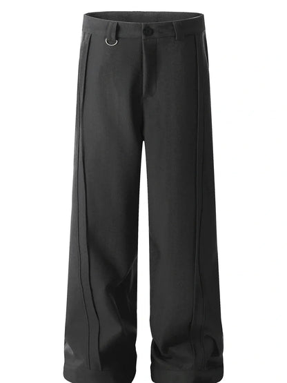 Men’s High-Waist Loose-Fit Dress Pants – Boardroom to Night Out Dress Pants Grey / S The Nichole Collection
