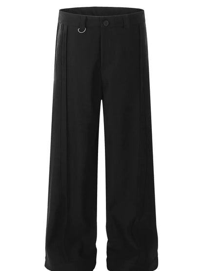 Men’s High-Waist Loose-Fit Dress Pants – Boardroom to Night Out Dress Pants Black / S The Nichole Collection