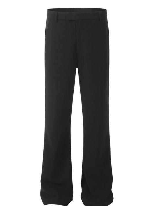 Men's High Waist Slim Bootcut Pants Black / S Jonathan M Collection