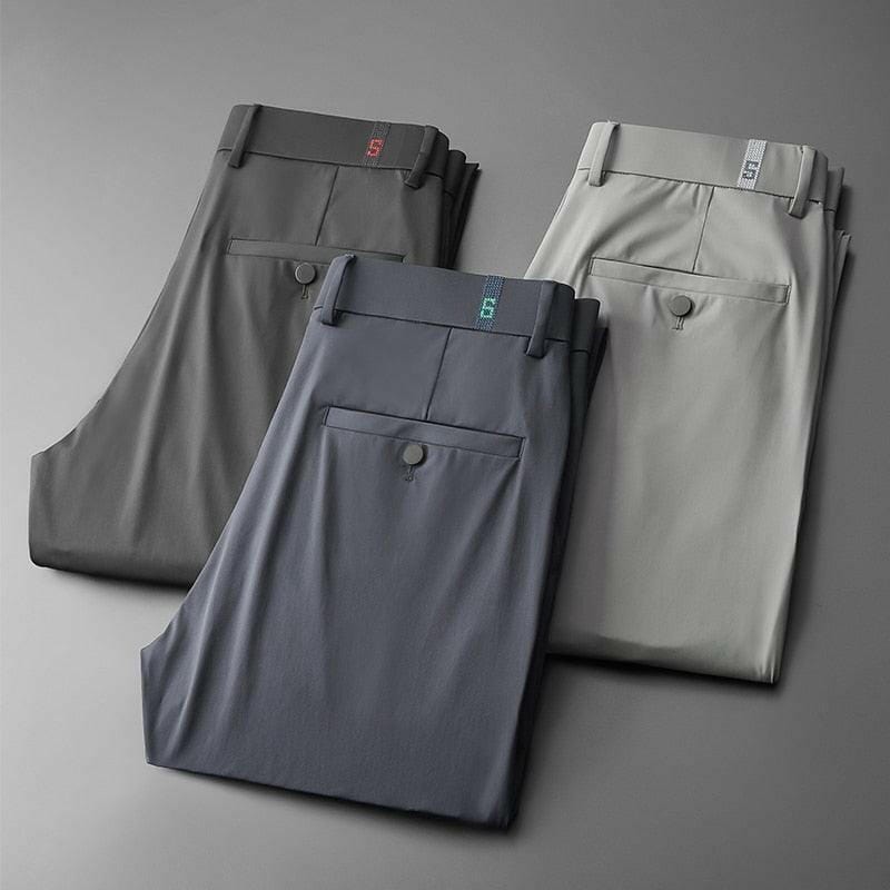 Men’s Lightweight Pant Style Full Length Nylon Spandex Type Men's Pants Jonathan M Collection