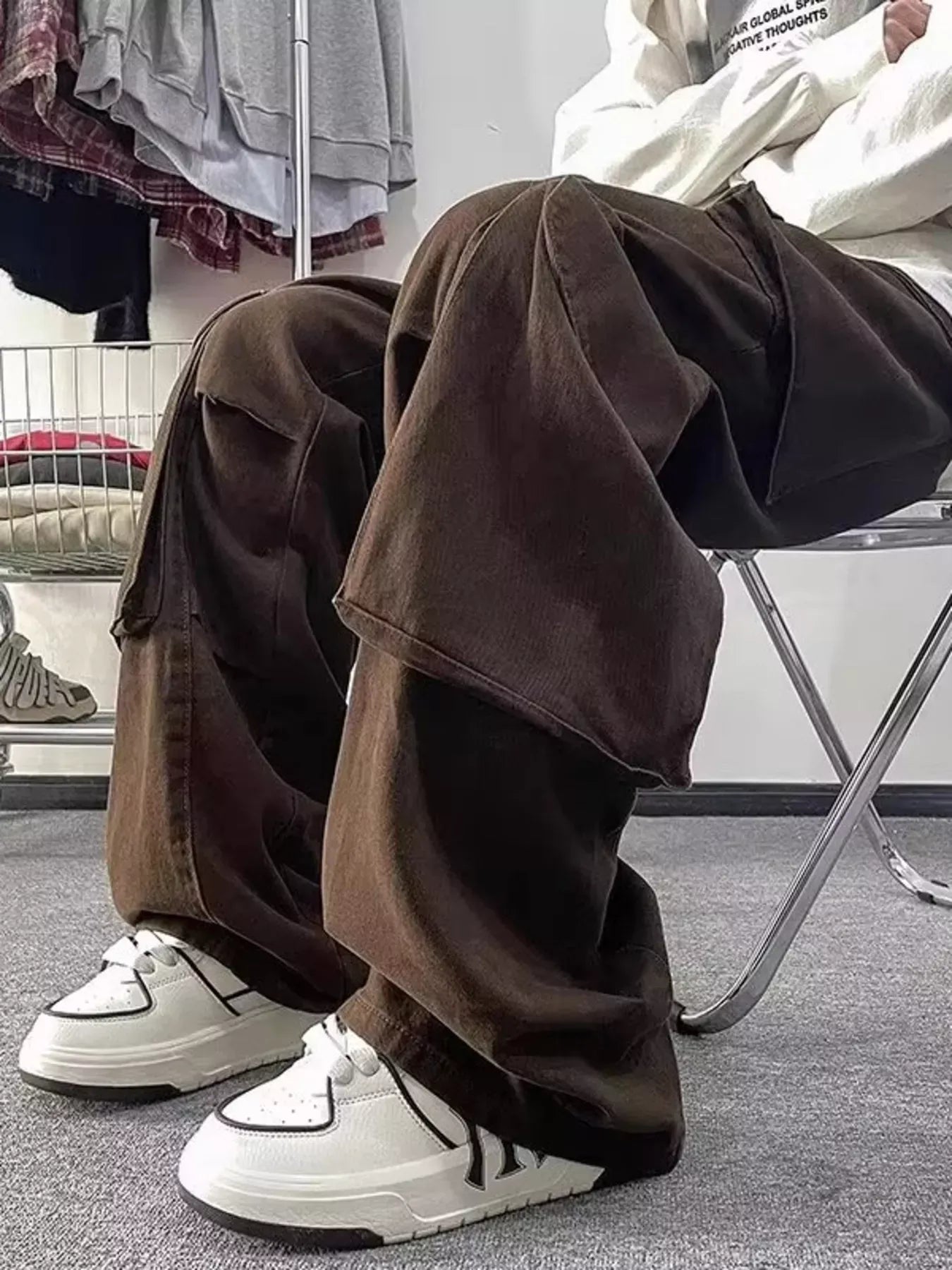Men's Loose Fit Multi-Pocket Cargo Pants | The Nichole Collection