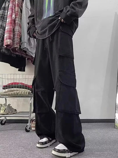 Men's Loose Fit Multi-Pocket Cargo Pants | The Nichole Collection