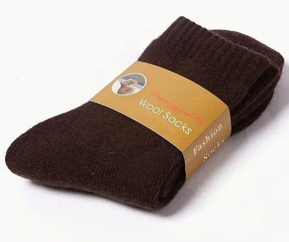 Men's Merino Wool Crew Socks - Perfect for Cold Days Socks Dark Brown / EUR SIZE 39-46 Jonathan M Collection