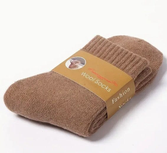 Men's Merino Wool Crew Socks - Perfect for Cold Days Socks Brown / EUR SIZE 39-46 Jonathan M Collection