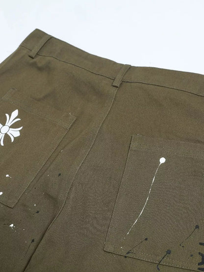 Men's Paint Splatter Cargo Pants | The Nichole Collection