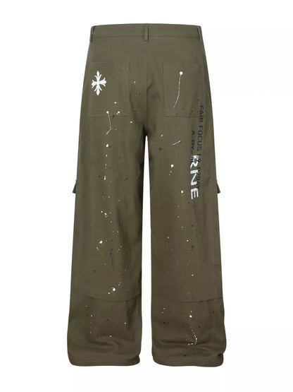 Men's Paint Splatter Cargo Pants | The Nichole Collection