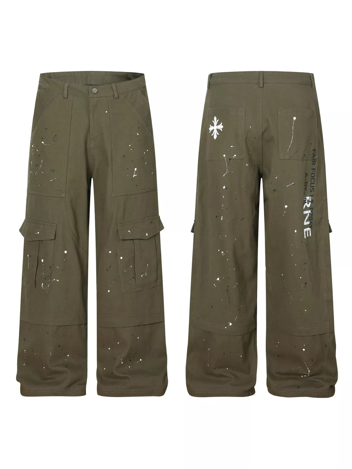 Men's Paint Splatter Cargo Pants | The Nichole Collection
