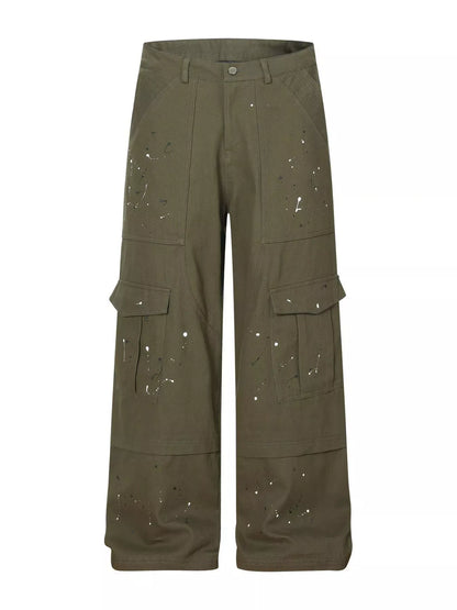 Men's Paint Splatter Cargo Pants | The Nichole Collection