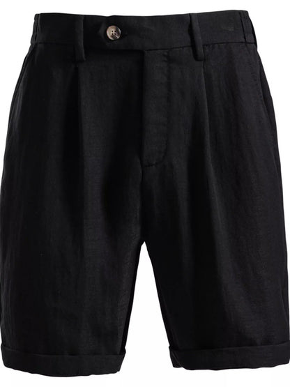 Men's Pleated Shorts with Pockets | The Nichole Collection