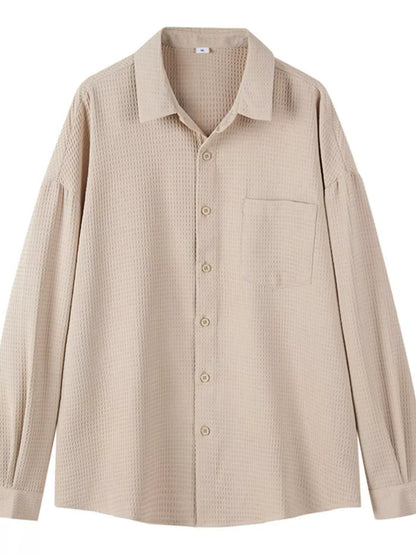 Men's Plus Size Button Up Casual Shirt Trendsi