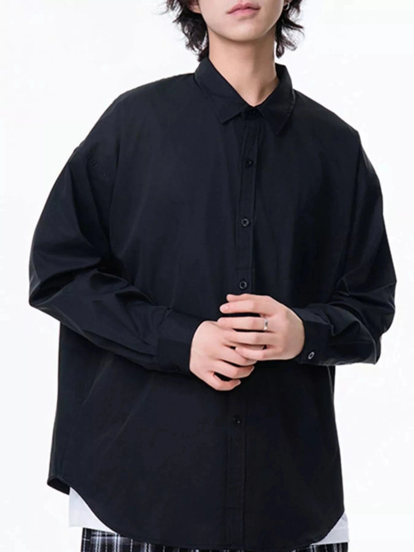 Men's Plus Size Button Up Long Sleeve Shirt Jackets The Nichole Collection