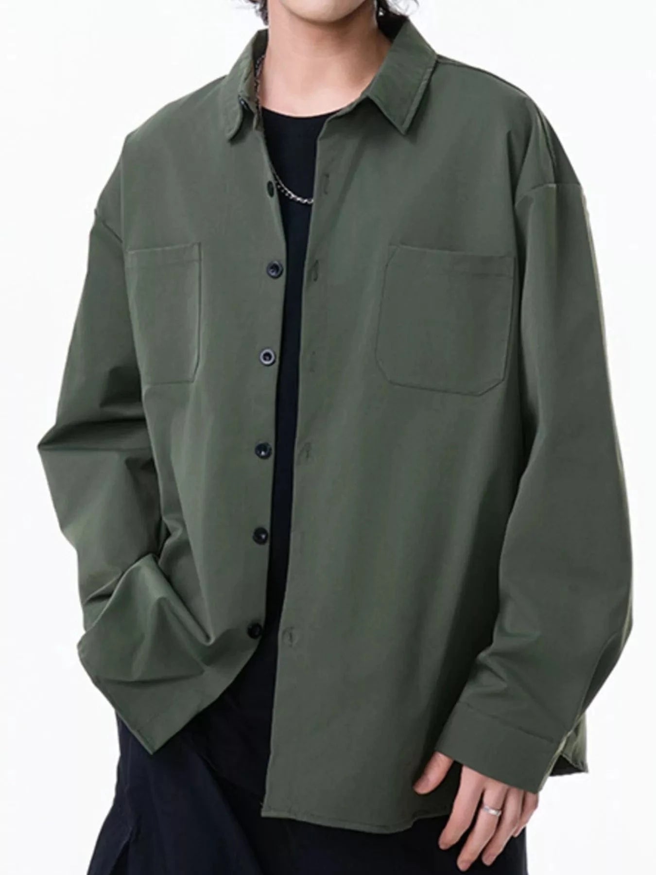 Men's Plus Size Button Up Long Sleeve Shirt Jackets The Nichole Collection