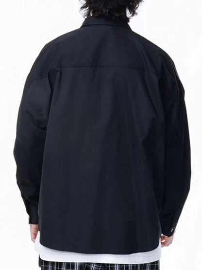 Men's Plus Size Button Up Long Sleeve Shirt Jackets The Nichole Collection