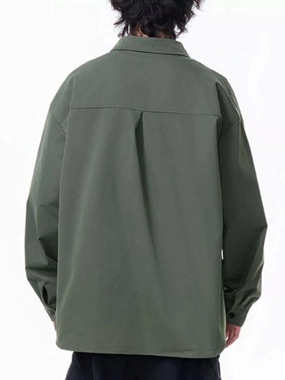 Men's Plus Size Button Up Long Sleeve Shirt Jackets The Nichole Collection