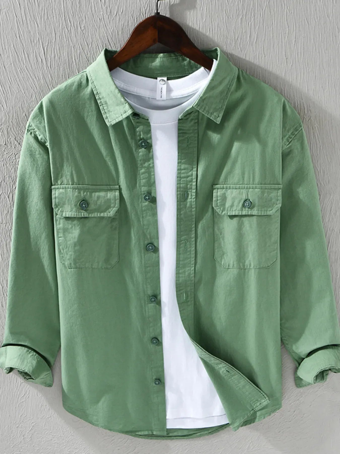 Men's Plus Size Casual Button Up Shirt Green / M Men's Shirts The Nichole Collection - Official Site