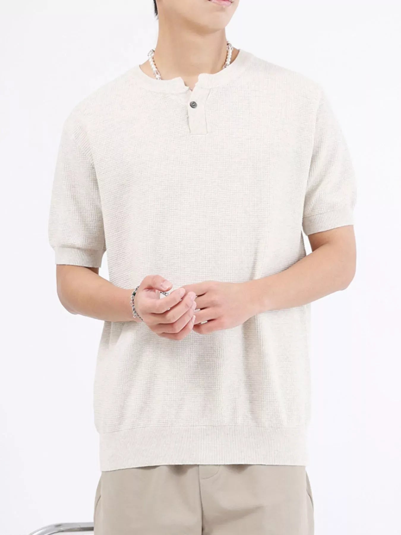 Men's Casual Knit Henley T-Shirt | The Nichole Collection