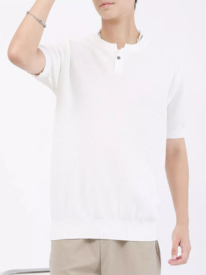 Men's Casual Knit Henley T-Shirt | The Nichole Collection