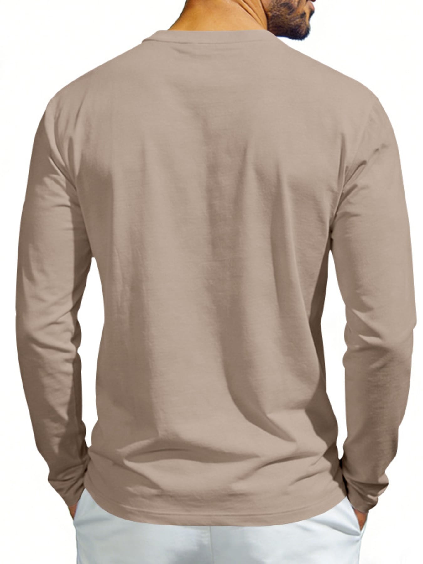 Men's Casual Long Sleeve Henley T-Shirt with Pocket | The Nichole Collection