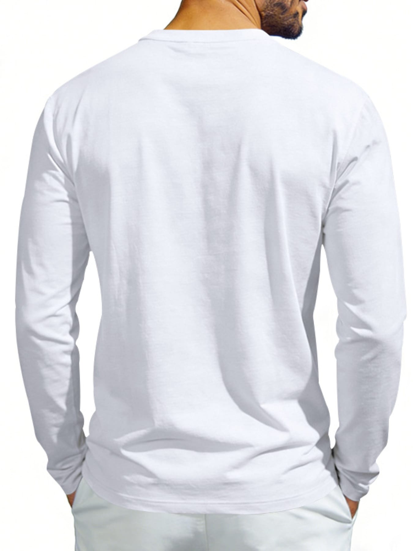 Men's Casual Long Sleeve Henley T-Shirt with Pocket | The Nichole Collection