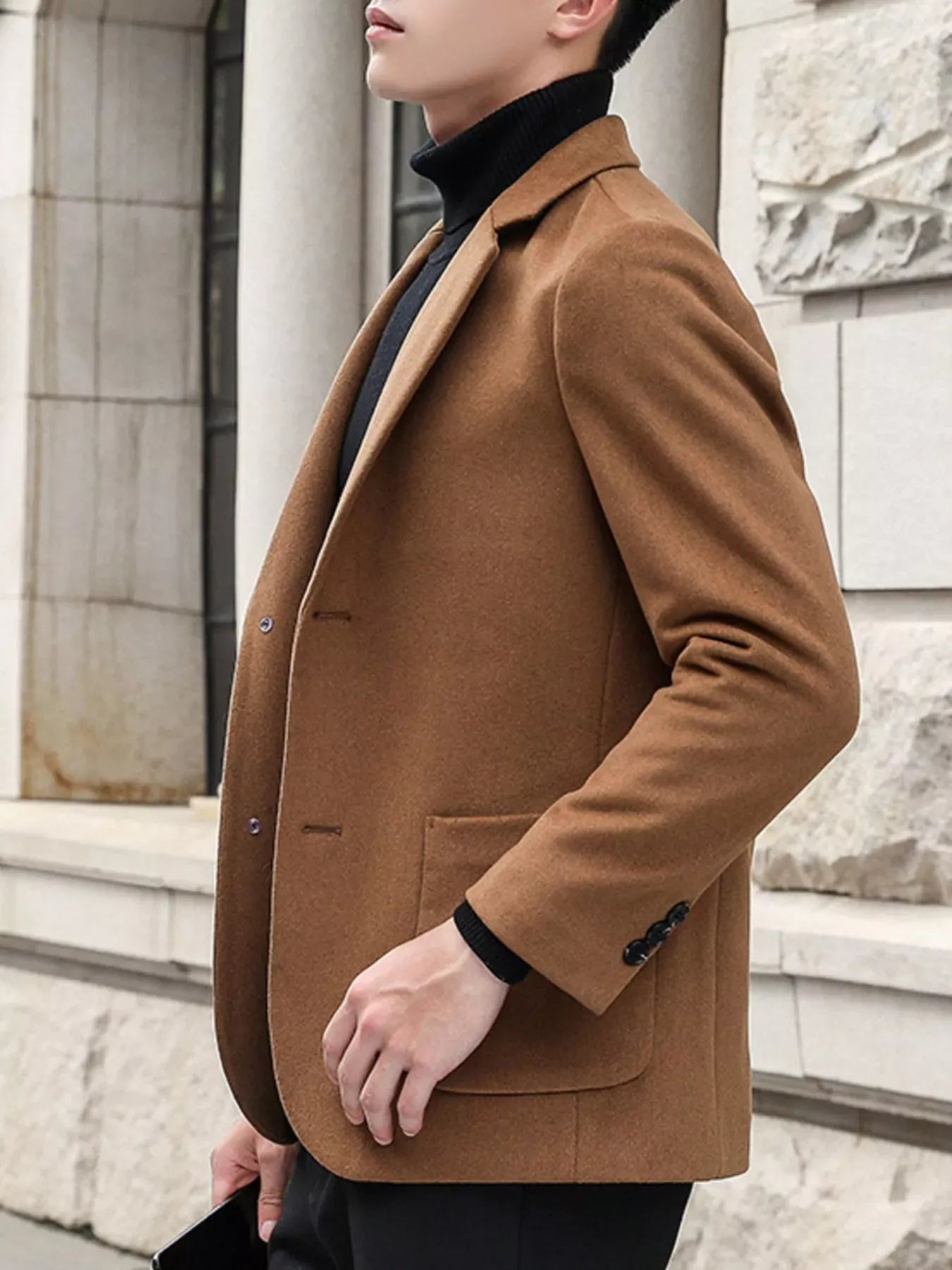Men's Lapel Collar Long Sleeve Blazer | The Nichole Collection
