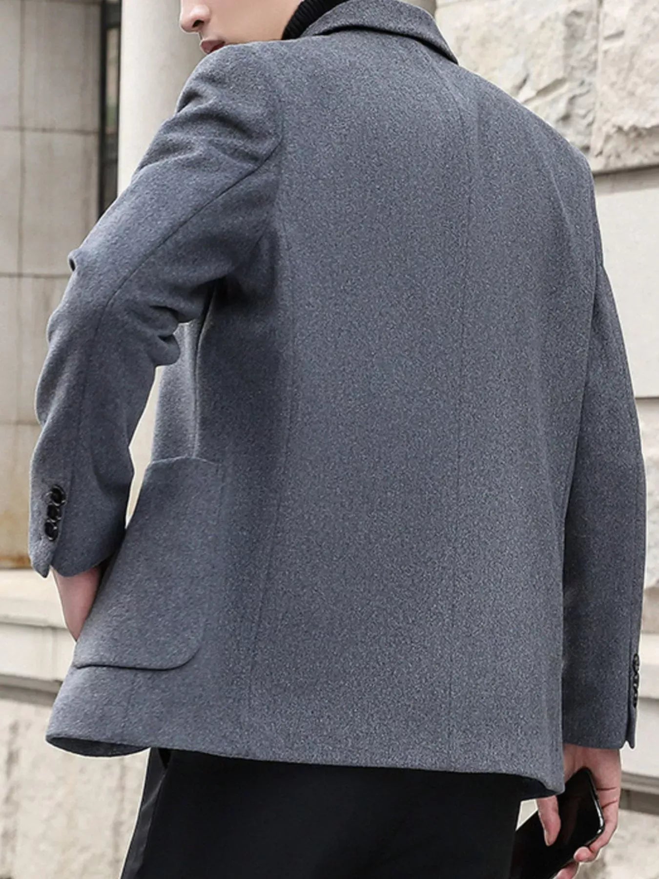 Men's Lapel Collar Long Sleeve Blazer | The Nichole Collection