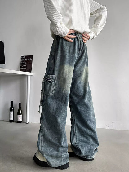 Men's Loose Fit Cargo Jeans with Drawstring | The Nichole Collection