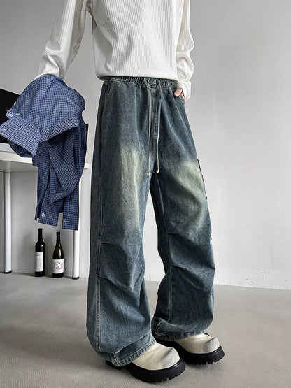 Men's Loose Fit Cargo Jeans with Drawstring | The Nichole Collection