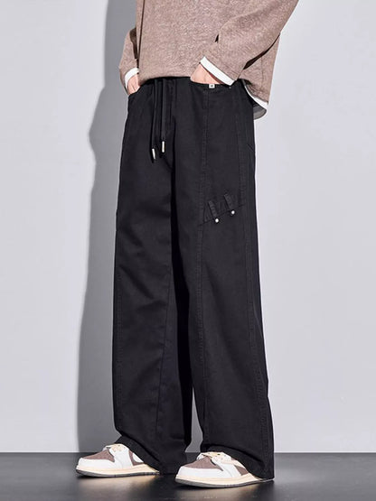 Men's Plus Size Loose Fit Casual Pants Black / M The Nichole Collection