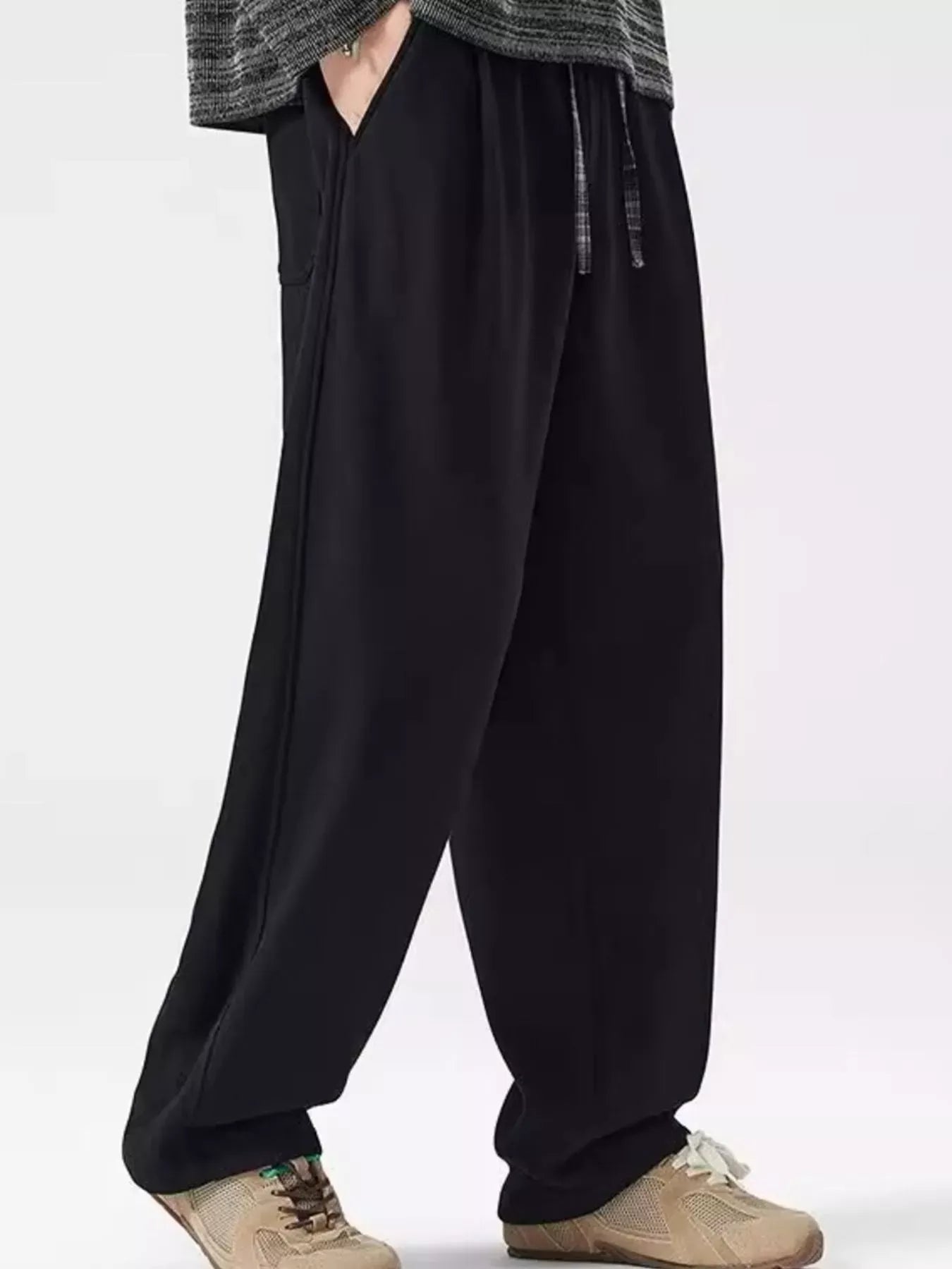 Men's Loose Fit Drawstring Casual Pants | The Nichole Collection