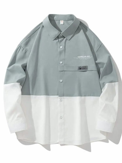Men's Two-Tone Casual Button-Down Shirt | The Nichole Collection