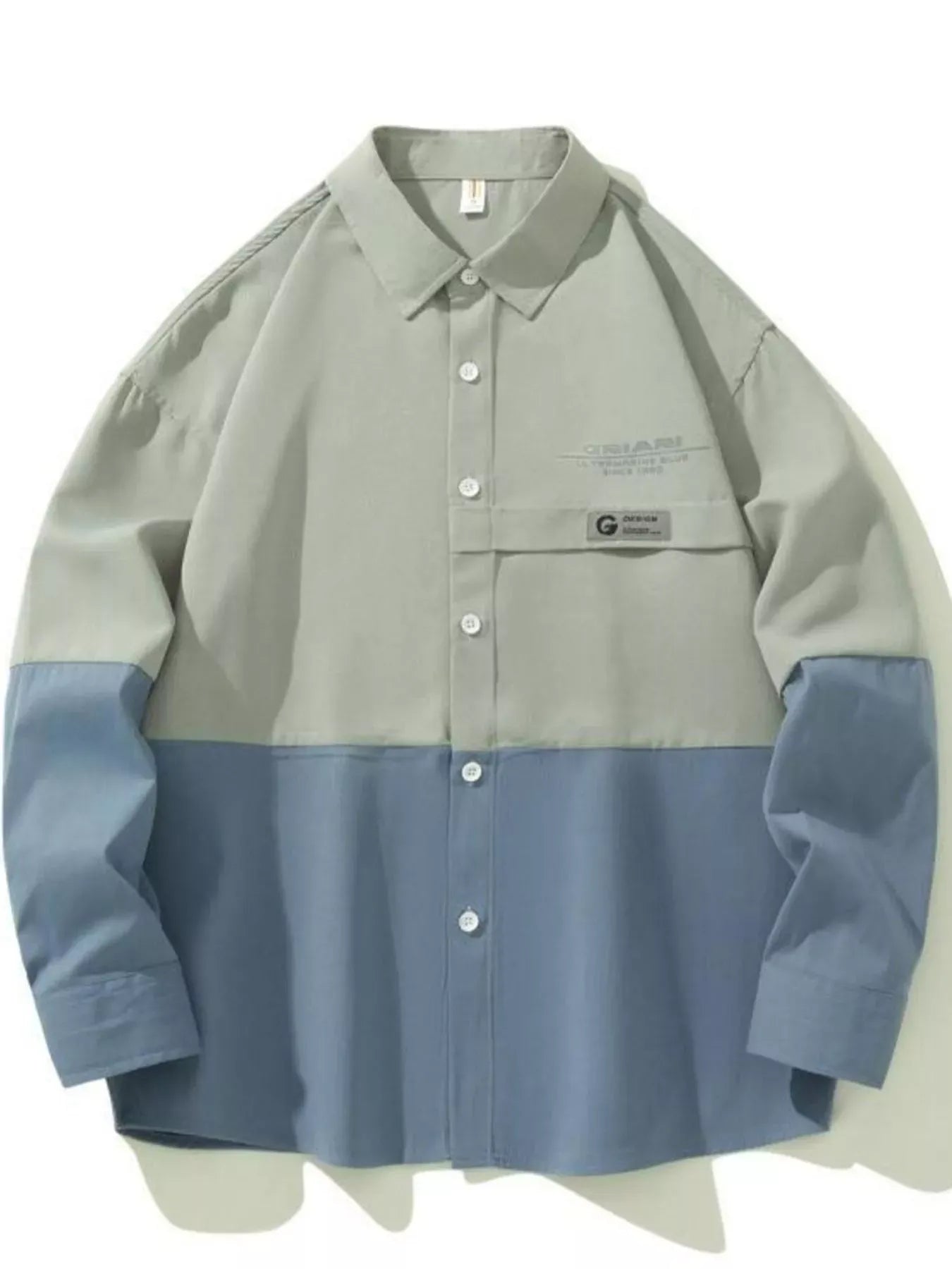 Men's Two-Tone Casual Button-Down Shirt | The Nichole Collection